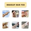 Bracelet Hair Ties Decorative Gold, Pretty High Ponytail Holder Cute Elastic Ponytail Jewelry Luxury Scrunchies Khaqi