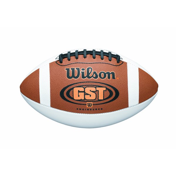 Wilson GST Autograph Composite Football - Official Size, Brown/White