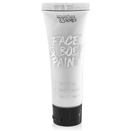 Face and Body Paint Cream, 30ml - Pretend Costume and Dress Up Makeup by Splashes & Spills (White)