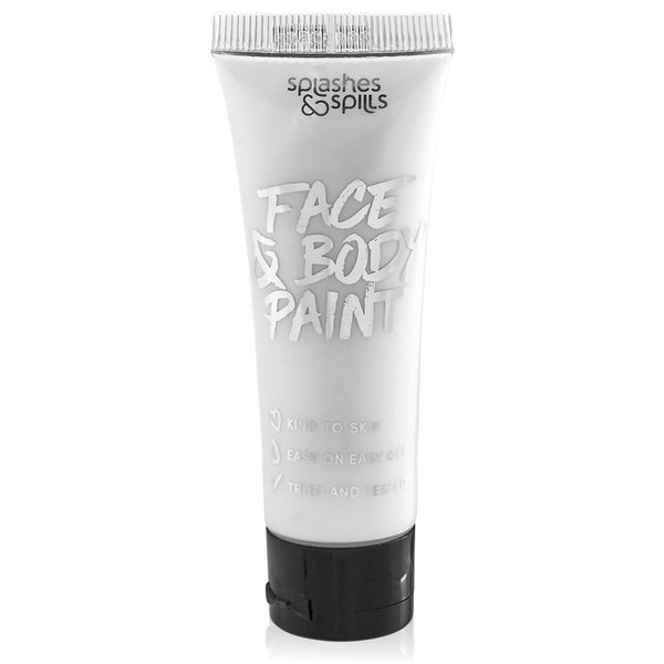 Face and Body Paint Cream, 30ml - Pretend Costume and Dress Up Makeup by Splashes & Spills (White)