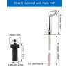Kitchen Sink Side Sprayer with Quick Side Connector Compatible with Moen Faucet Sprayer Replacement, Kitchen Sink Faucet Sprayer Attachment with Water Hose/Holder, Chrome Finish