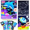 BAOXUE Scratch Art for Kids, Sea Black Rainbow Scratch Paper Set-Arts and Crafts & Supplies, DIY Activity & Party Games, Magic Paper Gifts for Toddlers, Girls, Boys