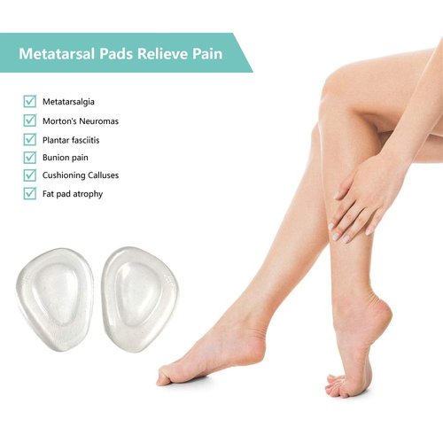 Temiart Ball of Foot Cushions Metatarsal Pads for Women Men Soft Gel Insoles Supports Forefoot Cushioning, Pain Relief Morton's Neuroma Foot Pads (4 Pair)