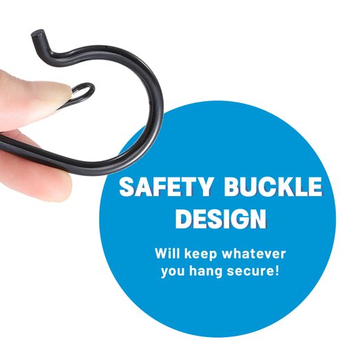 25 PCS Screw-in Hooks for Outdoor String Lights, Q Hangers String Light Hooks Outdoor for Outside, Swivel Hanging Basket Patio Light Hooks with Safe Buckle Screw in Planter Eye Hook for Wall Ceiling