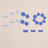 24Pcs Blue Press on Toenails White Blue Flower Fake Toe Nails Short Square False Toenails Orchid Floral Acrylic Toenails Matte Summer Toe Press on Nails Cute Beach Glue on Toenails for Women Girls