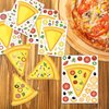 Lcnjscgo 60 Pcs Pizza Party Favors Set Temporary Tattoos, Slap Bracelets, Keychains, Badges and Stickers for Pizza Themed Birthday Parties