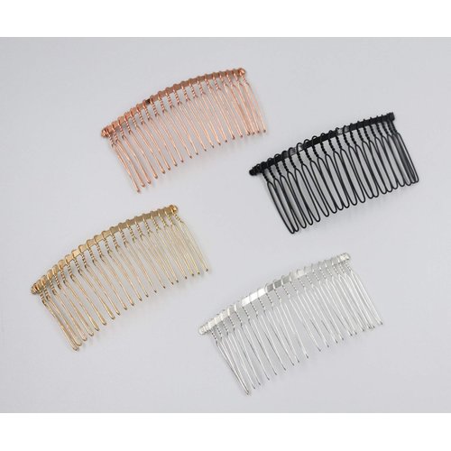 Ruwado 4 pcs 20 Teeth Metal Side Comb Veil Twist Vintage Fashion Classic Hair Comb Pin French Hair Clamp Accessories for Women Girls Styling Daily Wear Wedding Party Christmas