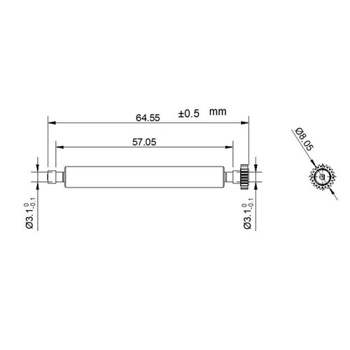 Printer Roller for Clover Flex Printer Roller Thermal Printer, Pack of 2, Paper Roller Mini POS Paper Roller, POS Printer Roller Compatible for Handheld Payment Terminals