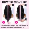 BABOSHOW 26 Inch 13x6 Deep Wave Lace Front Wigs Human Hair 200% Density Curly Wig Human Hair Glueless Deep Wave Frontal Wig 13x6 HD Curly Lace Front Wigs Human Hair Pre Plucked with Baby Hair