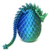 Pigmiss 3D Printed Dragon Egg Crystal Dragon Fidget Toy Full Articulated Dragon Mystery Dragon Eggs with Dragon Inside Home Office Desk Decor Gifts Toys (Laser Green)
