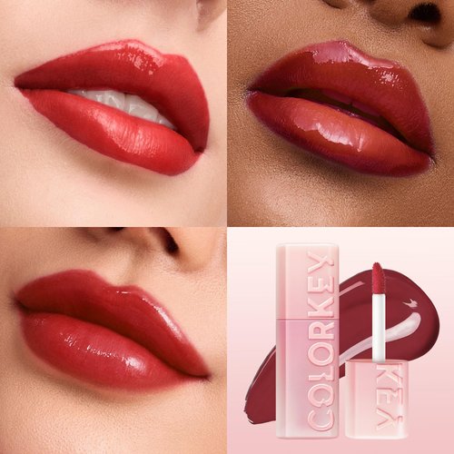 COLORKEY 3D Plump Oil Lip Gloss | High-shine Finish | Mild and non-irritating | Moisturizing | Clear and Natural | lip plumper | Lip Tint (G09 Strawberry Red, 3ml)