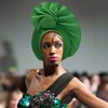QliHut Nigerian Gele Headties with Beads and Stones African Headtie Women Head Wrap Already Made Auto (Green)