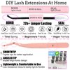 Individual Lashes Kit 144 Pcs Super Thin Band & Soft Lash Clusters with Bond and Seal Eyelash Tweezers 10-16mm D Curl Mega Volume Eyelash Extension Kit for Self Application DIY at Home, by TMIELYBS