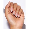 Wahrshei Semi Cured Gel Nail Strips | 20pcs French Glitter Gel Nail Stickers UV | Semi Cured Gel Nail Wraps for Home Nails DIY