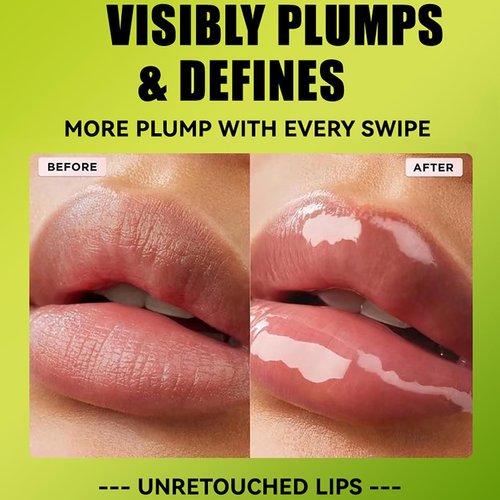 Qifylmaf 4 Colors Lip Oil Lip Glaze, Big Brush Head Hydrating Lip Glow Oil, Transparent Toot Tinted Nourishing Repairing Lightening Lip Lines & Long Lasting Fresh Clear Smooth Lip Care (Set B)