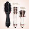 Travel Hair Dryer Brush Blow Dryer Brush in One, Mini Oval Hot Air Brush, Hair Trends Nano Titanium 2 Inch One Step Hair Dryer & Styler Volumizer