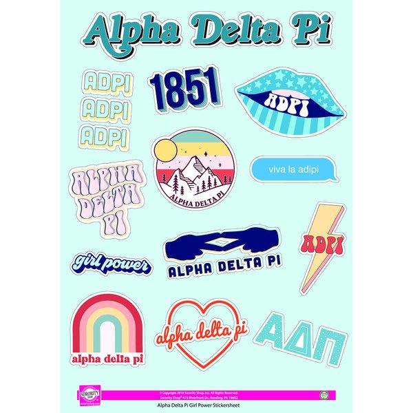Alpha Delta Pi - Sticker Sheet - Girl Power
