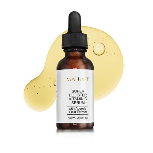 MALUXÉE Vitamin C Serum - 1 Ounce - Super Booster Vitamin C - All-In-One-Formula - Hydrating & Lifting - Anti-Aging Serum For Smoothing Wrinkles & Uneven Skin