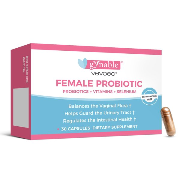 Vevoec Gynable Vaginal Probiotics for Women,Female Probiotic for pH Balance with Lactobacillus 5 Billion CFU Probiotics Blend,Selenium-Vitamin D3,Promote Healthy Vaginal Odor & Vaginal Flora,30 Count
