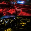 Jushope Interior Car LED Strip Lights with Wireless APP and Remote Control, RGB 5 in 1 Ambient Lighting Kits with 236 inches Fiber Optic, 16 Million Colors Car Neon Lights, Sync to Music