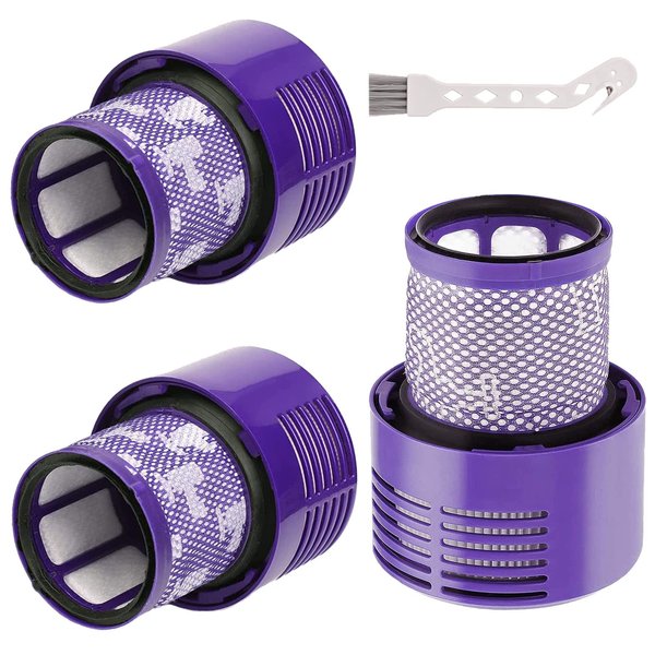 3 Pack V10 Filters Replacement Parts Compatible with Dyson V10 Cyclone Series, Cyclone V10 Absolute, Cyclone V10 Animal, V10 Total Clean, SV12, Replace Part No. 969082-01