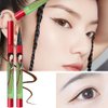 LUOZI Waterproof Eyeliner Does not Smudge, Long-lasting Soft Hair, Quick-drying, Fine-grained Head (Black+Brown)