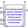 2-3/8" x 1-3/8" Durable Chain Link Spring Loaded Gate Closer.