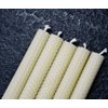 DEYBBY Natural Beeswax Taper Candles,8inch Dripless and Smokeless White Bee Wax,4Hour Burn Time Flat Top (Pack of 6)