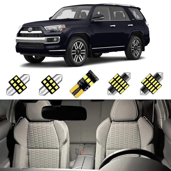 XFLHEHD 16Pcs 4Runner Interior LED Lights for Toyota 4Runner 2010-2023 Super Bright 6000K White Interior LED Bulbs Kits Replacement + Installation Tool