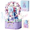 RIXINC Rotating Ferris Wheel Model Building Sets with Music Box, Girls Toys 6 7 8 9 10 11 12 13 14 Years Old and up, Toys for Girls Christmas and Birthday Gifts for Adults and Kids (710pcs)