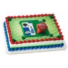 DECOSET NFL Los Angeles Rams Football & Tee Cake Decorations, 3-Pc, Cake Topper with Field & Team Sticker, Tee & Football, Licensed Product Of The NFL, Birthday Cake Decorations For After Party Fun