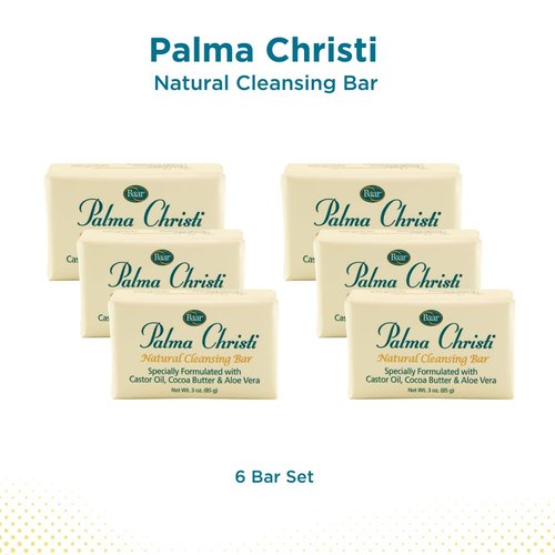 Palma Christi (Castor Oil) Natural Cleansing Bar Soap, 6 bar set