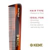 Kent 4T 6 Inch Double Tooth Hair Dressing Comb, Fine and Wide Tooth Dresser Comb For Hair, Beard and Mustache, Coarse and Fine Hair Styling Grooming Comb for Men, Women and Kids. Made in England