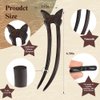KingcanY Wooden 2-Prong Hair Forks, Handmade Retro Sandalwood Hair Sticks French Hair Chopsticks Hair Pins Hairpin, Hair Accessory (Black butterfly)