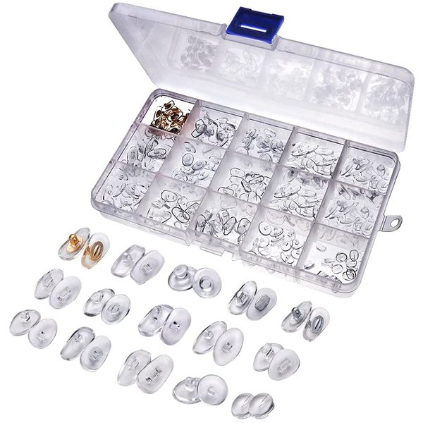 MMOBIEL 150 Pairs Eyeglass Repair Kit Clear Transparent Eye Glasses Nose Support Pads Eyeglass Sunglass