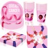 Breast Cancer Awareness Party Supplies Breast Cancer Party Favors Tableware Includes Cups Plates Napkins for Breast Cancer Party Decoration