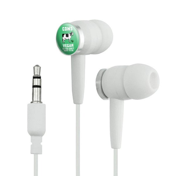 GRAPHICS & MORE Cows Vegan So You Don't Have to Be Funny Humor Novelty in-Ear Earbud Headphones