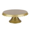 Grupo Mirandinha - Thin Acrylic Cake Stand with Lace - Durable, Modern and Reusable Design for Special Occasions - Gold Finish
