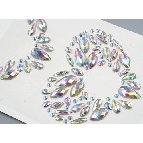 Belly Button Ring Rhinestone body gems body jewels self adhesive sticker festival fashion body jewellery Decrations Body Glitter Tattoo Beauty Makeup Stickers