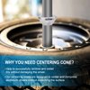NQEUEPN Manual Tire Changer Centering Cone, Portable Wheel Balancer Hold Down Cone Stable Centering Cone for Hunter Tire Changer for 1.67in Diameter Post Car Truck SUV