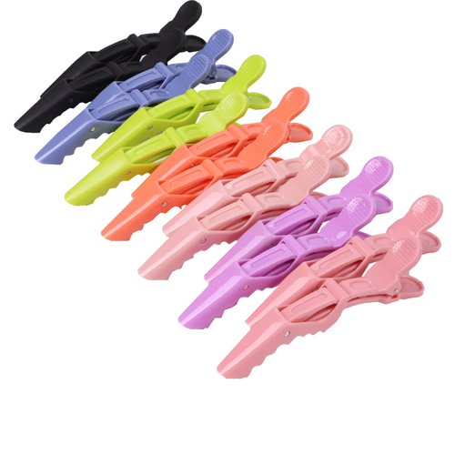 Alligator Hair Clips Styling Sectioning Clips 14Pcs Professional Wide Teeth Salon Alligator for Women Plastic Double-hinged Alligator Barber Shop Secure Hair 7 Colors