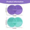 2 Pcs Silicone Make Up Brush Cleaning Mat, Makeup Brush Cleaner Mats, Portable Washing Tool with Suction Cup for Makeup Cosmetic Brushes