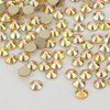 Towenm 720Pieces Crystal Flatback Rhinestones, SS20 4.8mm Glue Fix Glass Flatback Crystals, Non Hotfix Flatback Crystal Rhinestone for Nail Art Face Craft, Round Loose Gemstones, Metal Sunlight/Gold