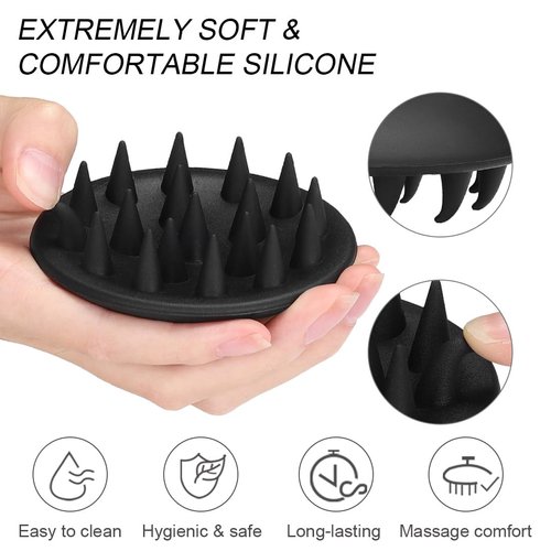 Kmchilj Hair Scalp Massager，Scrubber with Soft Silicone Bristles for Hair Growth & Dandruff Removal, Hair Shampoo Brush for Scalp Exfoliator