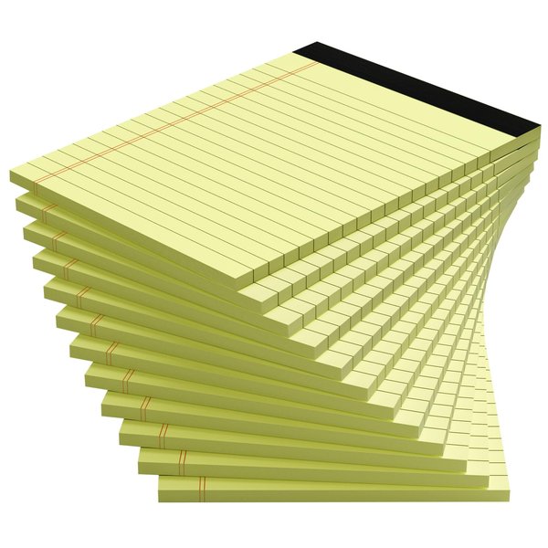 Yellow Note Pads, 12 Pack Legal Pads 4x6 Inch, Notepad of Lined Paper, Perforated Notepads, Pocket Writing Pads for Grocery List Shopping List, Memo Pads Scratch Pads for Daily Planning, 30 Sheet/Pad