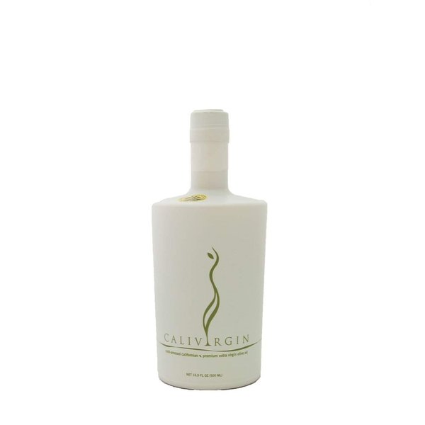 Calivirgin Premium Unfiltered Olive Oil - Extra Virgin Olive Oil - Cold-Pressed Olive Oil - No Preservatives or Trans-Fats - White Glass, Mild Olive Oil Milled from Organically Grown Olives - 500ml