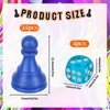 28pcs Multicolor Board Game Pieces, Game Pawns Include 24 Chess Pieces and 4 Dices Game Pieces for Board Games Plastic Chess Checkers Game Components Table Marking