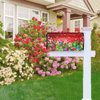Sunshineyan Welcome Mailbox Cover Magnetic Standard Size 18" X 21", Spring Wreath Buffalo Plaid Mailbox Wraps Post Letter Box Cover Garden Yard Outdoor Decorations