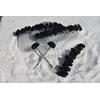 Apache Tears Stone Hair Clip Set - Includes 2 Hair Combs, 1 60 mm French Barrette, 2 Hair Pins
