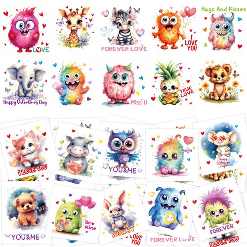 Valentines Tattoos for Kids Valentine’s Day Temporary Tattoos for Classroom Gifts Exchange Goodie Bag Stuffers 140Pcs